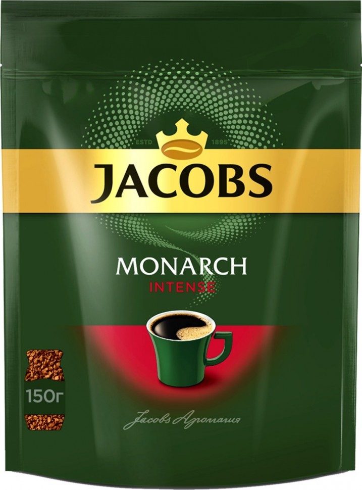 Кофе растворимый Jacobs Monarch Intense 150г пакет оптом 