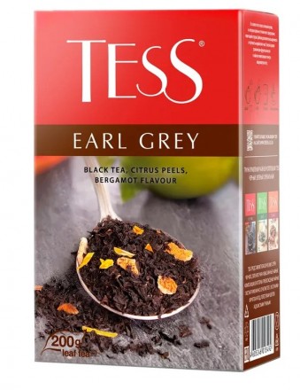 Чай черный Tess Earl Grey листовой с добавками 200г оптом 