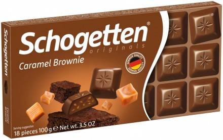 Шоколад Schogetten Caramel Brownie 100гр оптом 