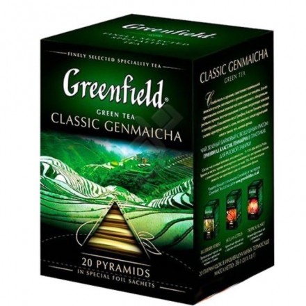 Чай Greenfield пирамидки Genmaicha 20пак оптом 