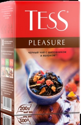 Чай черный Tess Pleasure листовой с добавками 200г оптом 