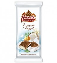 Россия Молочный белый шоколад 90 г/17 кокос вафля оптом