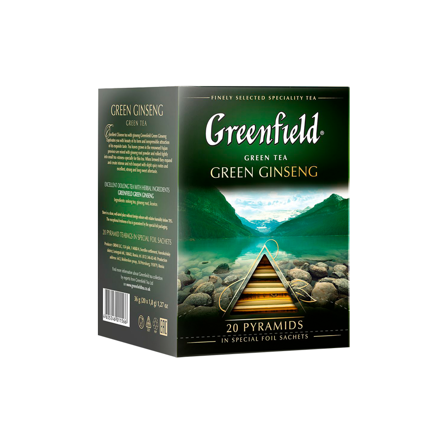 Чай Greenfield пирамидки Green Ginseng 20пак оптом 