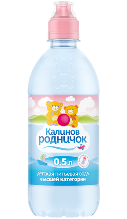 Вода детская питьевая Калинов Родничок негазированная спортивная пробка 0,5 л оптом 