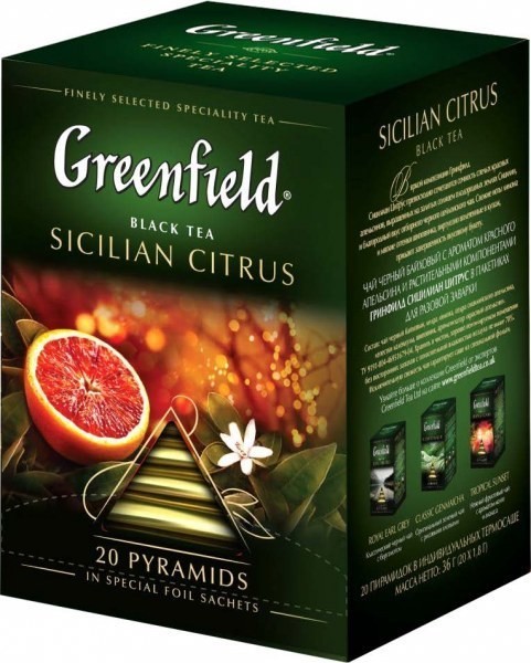 Чай Greenfield пирамидки Sicilian Citrus 20пак оптом 