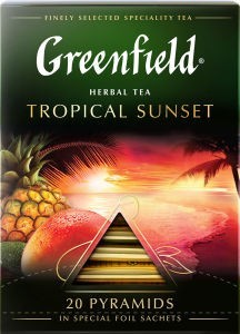 Чай Greenfield пирамидки Tropical Sunset 20пак оптом 