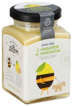 Крем-мёд Цветочный с имбирем и лимоном Медовый Дом 320 г оптом