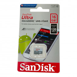 Карта памяти Sandisk ultra MicroSDHS uhs card 16 GB