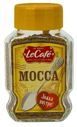 Кофе растворимый LE CAFE Моccа с ложкой 95г стекло потом 