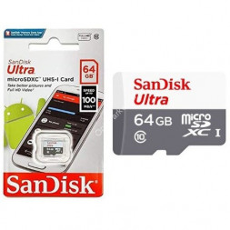 Карта памяти Sandisk ultra MicroSDHS uhs card 64 GB