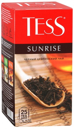 Чай Tess Sunrise черный крупнолистовой цейлонский 25 пак оптом 