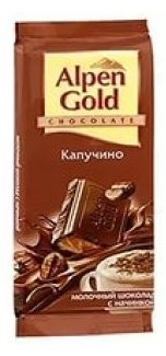 Шоколад Alpen Gold Капучино 85г оптом 