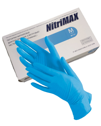 Перчатки нитриловые NitriMax размер M, 50 пар оптом 