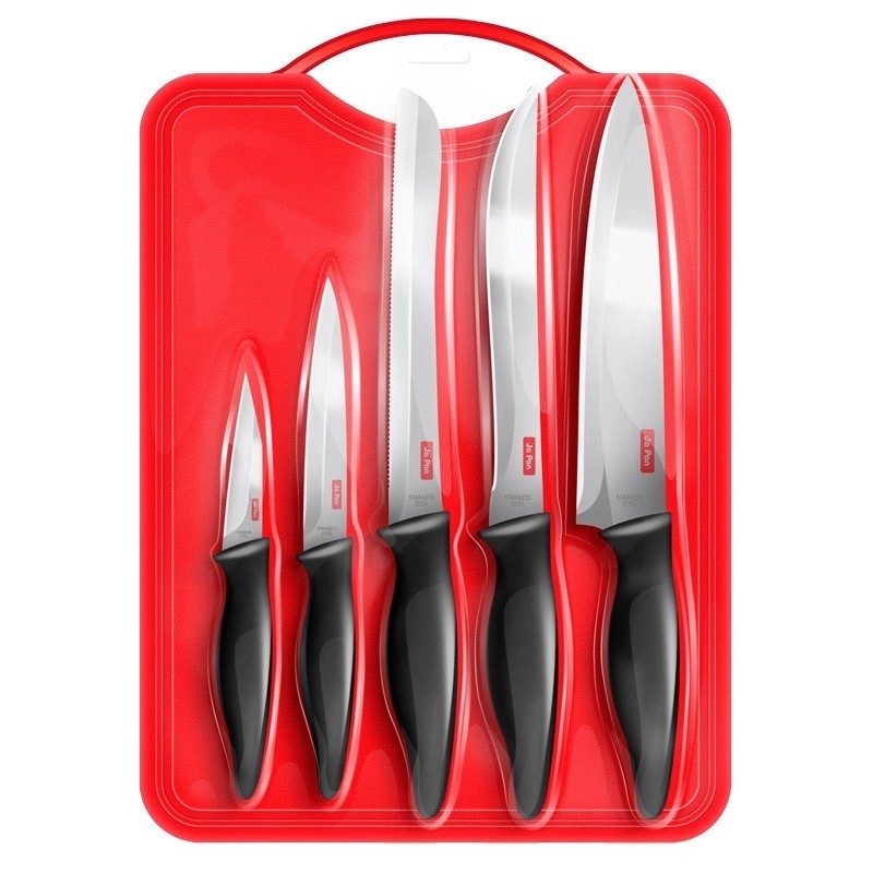 Набор кухонных ножей JaPan "5 кухонных ножей и разделочная доска" оптом 