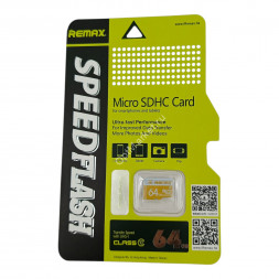 Карта памяти Remax Speed Flash Micro SDHC Card 64 GB