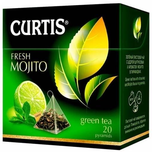 Чай зеленый Curtis Fresh Mojito в пирамидках 20шт оптом 