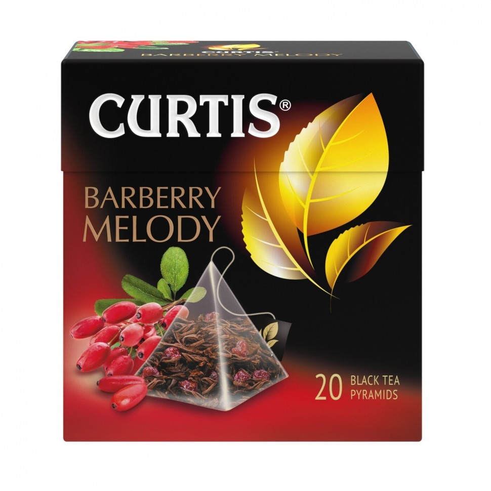 Чай зеленый Curtis Барбарисовая мелодия в пирамидках 20пак оптом 