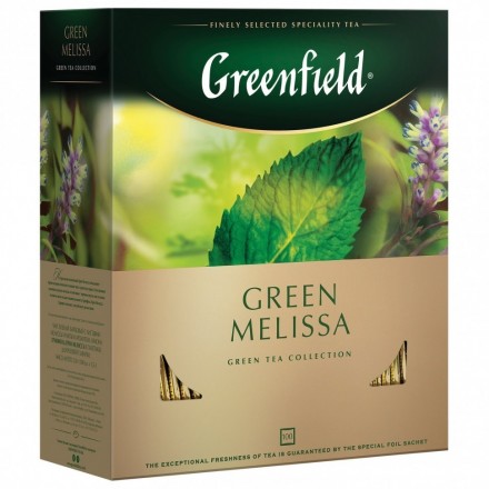 Чай зеленый Greenfield Green Melissa 100пак оптом 