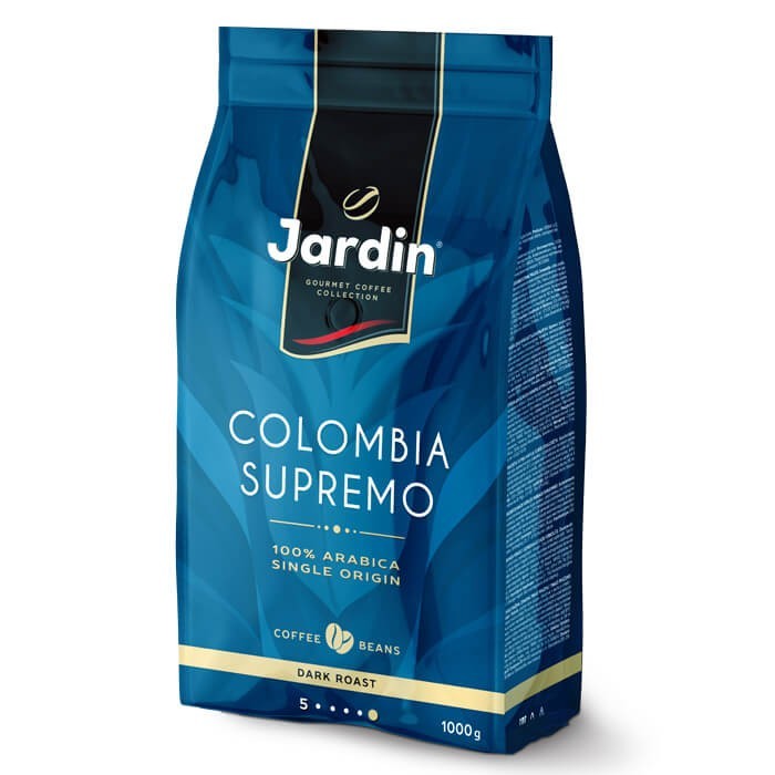 Кофе зерновой Jardin 1000гр Colombia Supremo оптом 