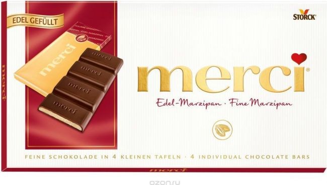 Шоколад Merci Марципан 100г оптом 