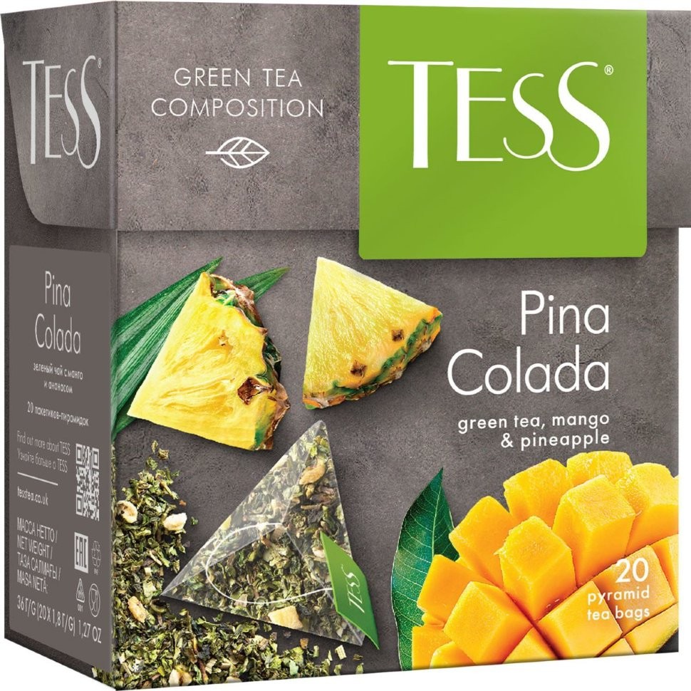 Чай зеленый Tess Pina Colada 20 пак оптом 