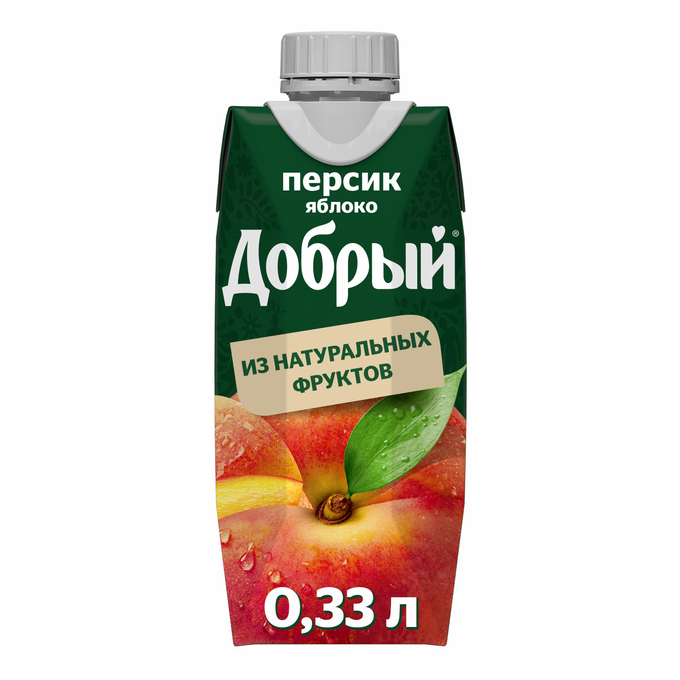 Сок Добрый Персик-яблоко 0,33 л оптом 