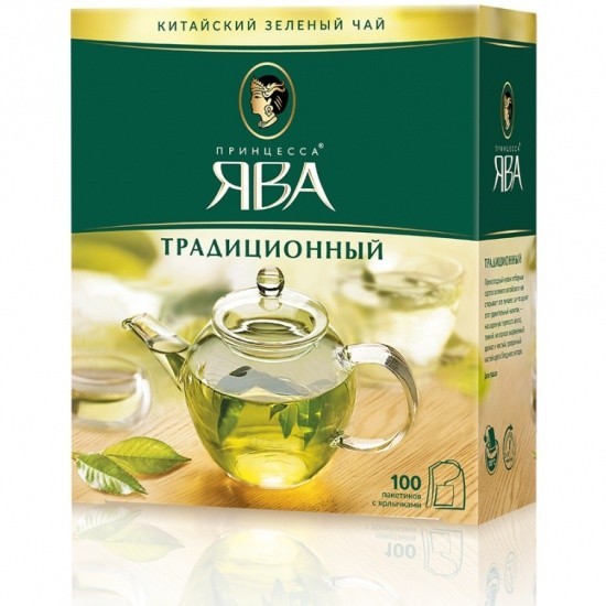 Чай зеленый Принцесса Ява 100пак оптом 