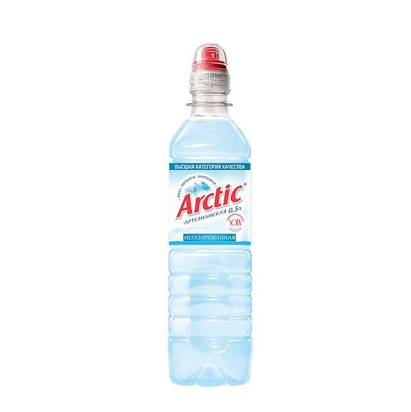 Вода питьевая негазированная Arctic 0,5 л спортивная пробка оптом 
