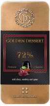 Шоколад горький Golden Dessert Вишня с коньяком 72% 100г оптом
