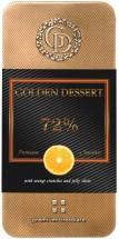 Шоколад горький Golden Dessert Кусочки апельсина 72% 100г оптом