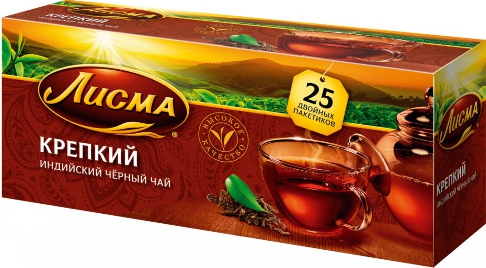 Чай Лисма крепкий 25пак оптом 