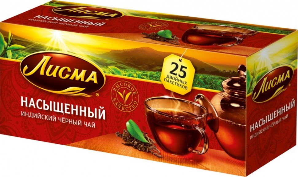 Чай Лисма насыщенный 25пак оптом 