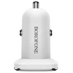 Автомобильная зарядка Borofone BZ12, MicroUSB, 2.4 А, белый