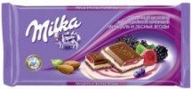 Шоколад Milka Миндаль и лесные ягоды 85г оптом