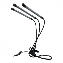 Фитолампа для растений и рассады, 9 режимов яркости, 3 спектральных режима, 3 лампы