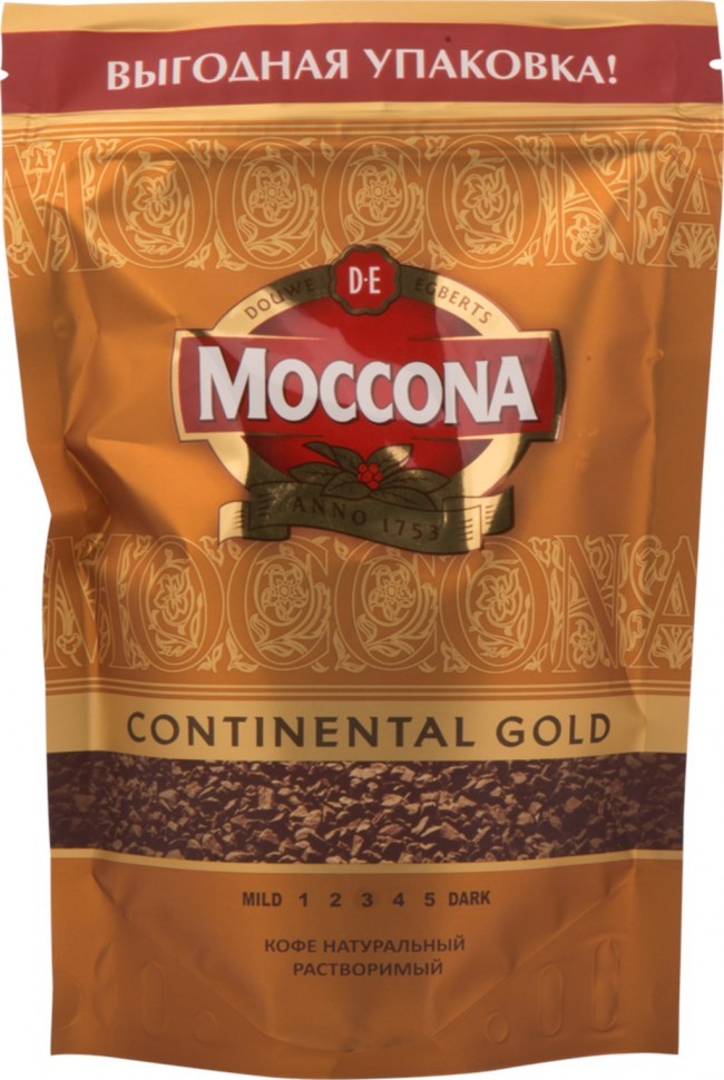 Кофе расстворимый Moccona Continental Gold 140г оптом 
