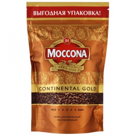 Кофе расстворимый Moccona Continental Gold 75г оптом 