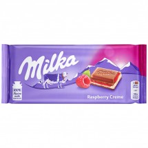 Шоколад Milka со вкусом малины 100 г оптом