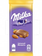 Шоколад Milka Цельный миндаль 85г оптом