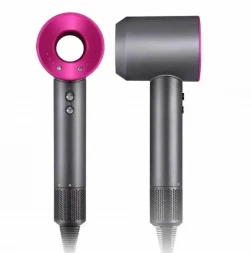Профессиональный фен для волос Dyson серый с насадками