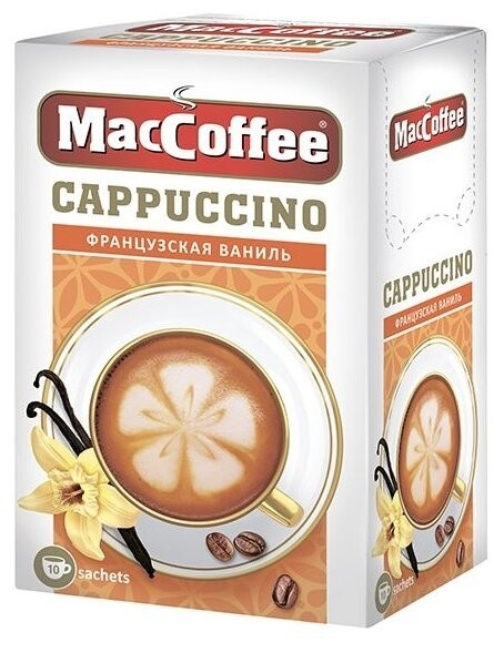 Кофе расстворимый МасСoffee Cappuccino Фрацузская ваниль 12,5г оптом 