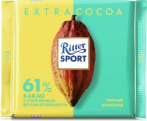 Шоколад Ritter Sport 100г какао тёмный с утончённым вкусом из Никарагуа оптом