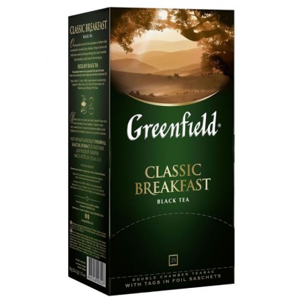 Чай черный Greenfield Classic Breakfast 25пак оптом 