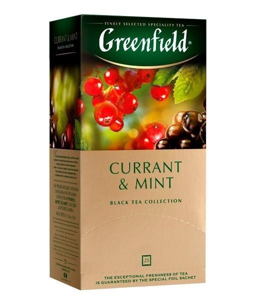 Чай черный Greenfield Currant And Mint 25пак оптом 