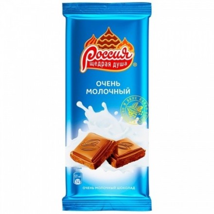 Шоколад Россия молочный 90 г/22 оптом 