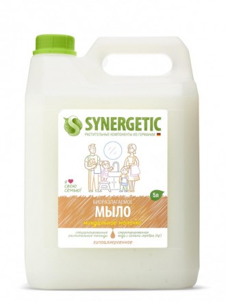 SYNERGETIC жидкое мыло «Миндальное молочко» 5л оптом 