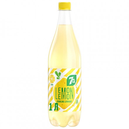 Напиток 7-UP Lemon Искрящийся лимонад 1 л оптом 