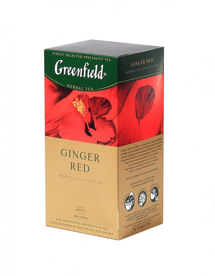 Фруктовый чай Greenfield Ginger Red 25 пак оптом 
