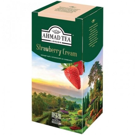 Чай Ahmad Tea Strawberry Cream клубника со сливками 25п оптом 