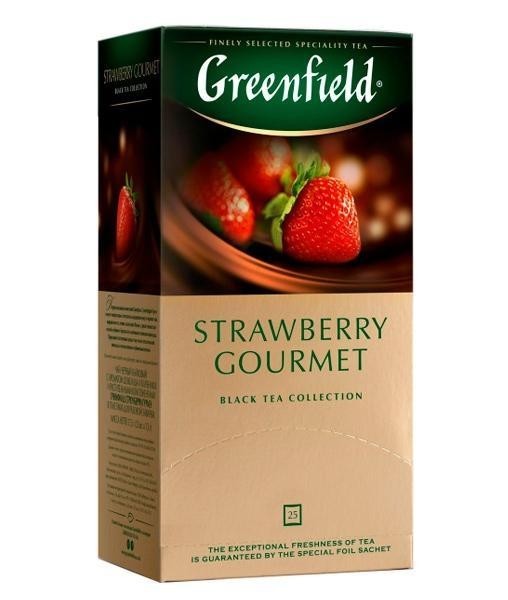 Чай черный Greenfield Strawberry Gourmet 25пак оптом 